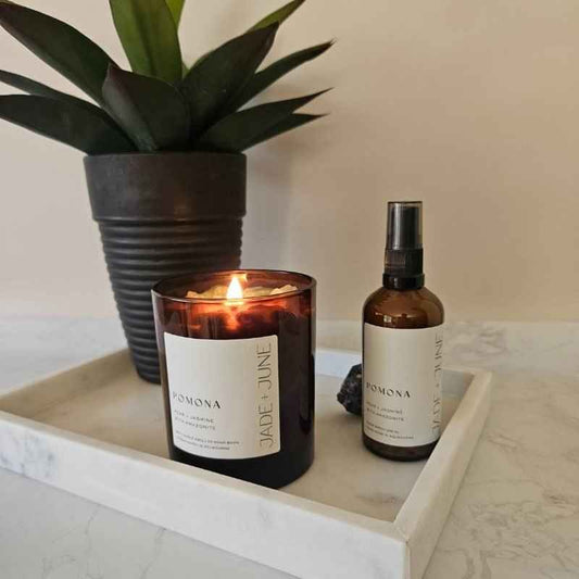 Jade + June Pomona Crystal-Infused Soy Candle – 45hr Burn