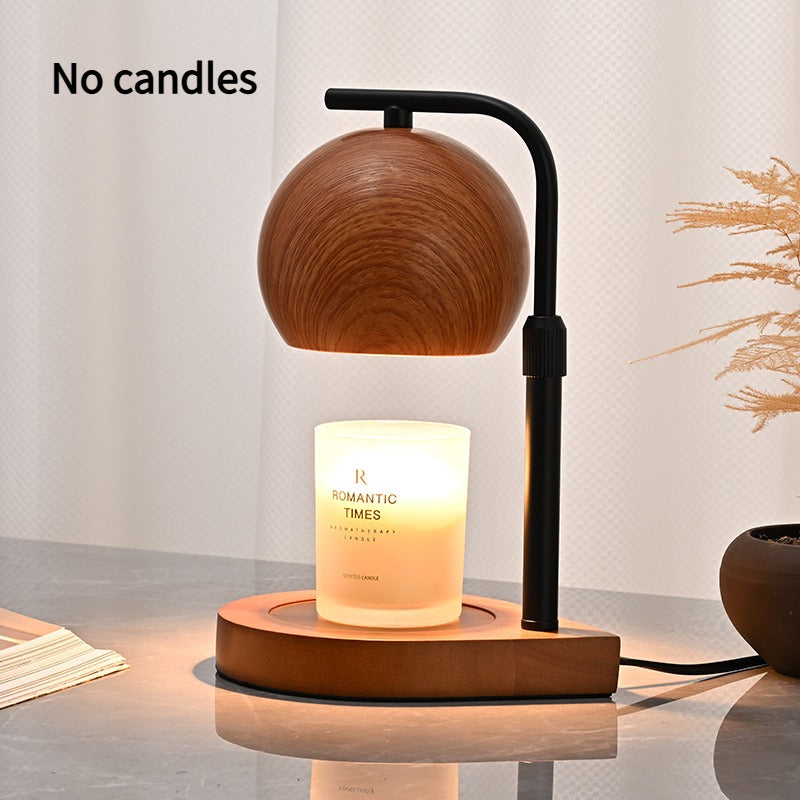 Wooden Candle Lamp Aromatherapy Warmer & Ambient Light