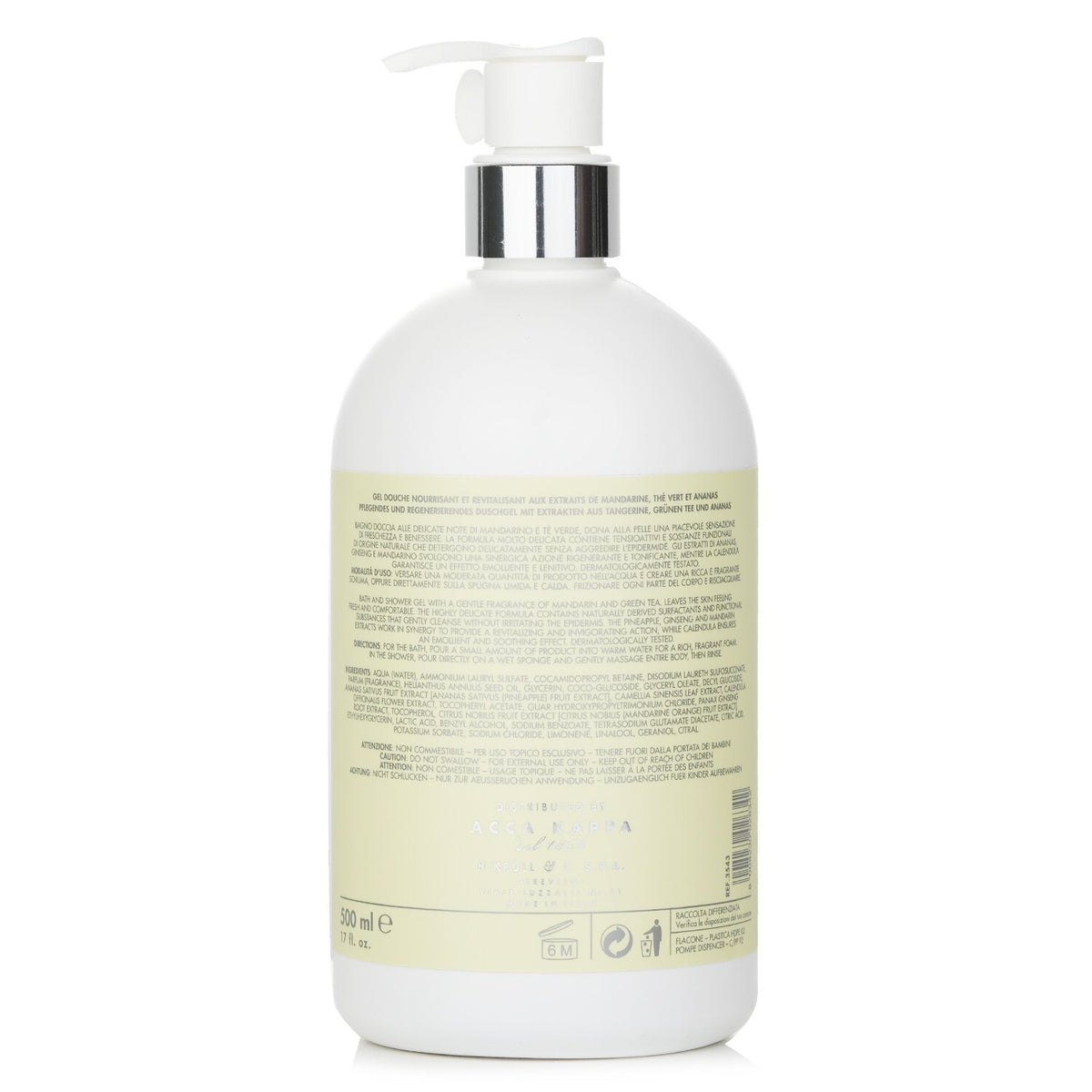 Acca Kappa Mandarin & Green Tea Bath & Shower Gel 500mL