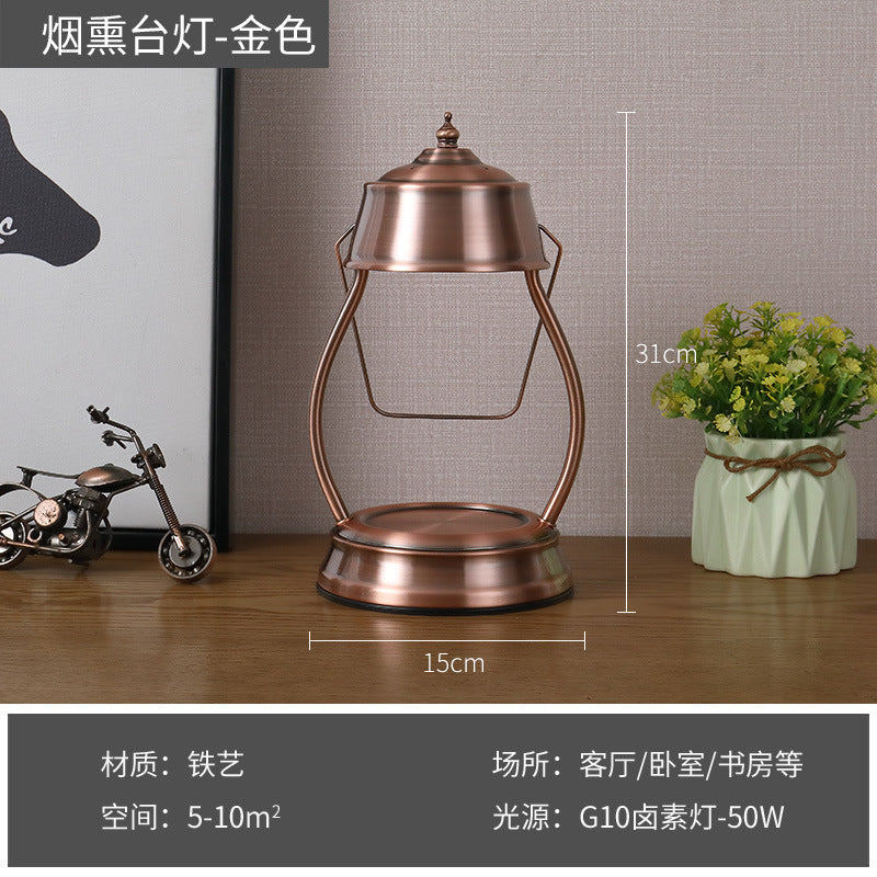 Retro Black Candle Warmer Lamp for Bedroom & Living Room