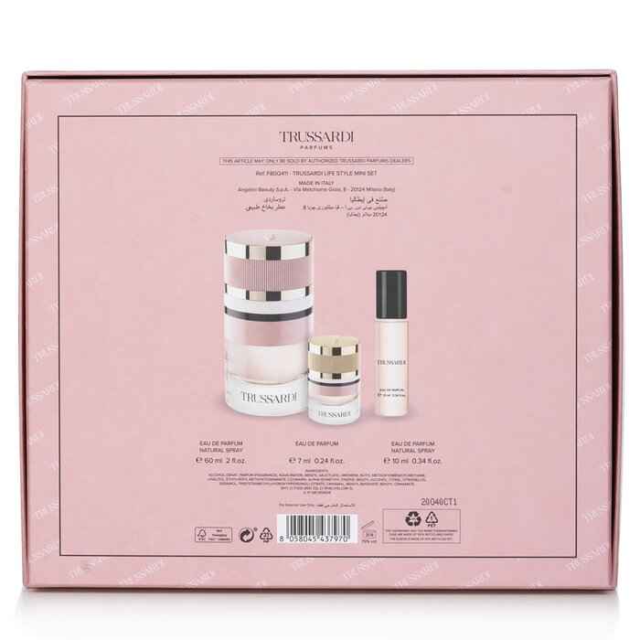 Trussardi Eau de Parfum Lifestyle Coffret 60mL + 10mL + 7mL