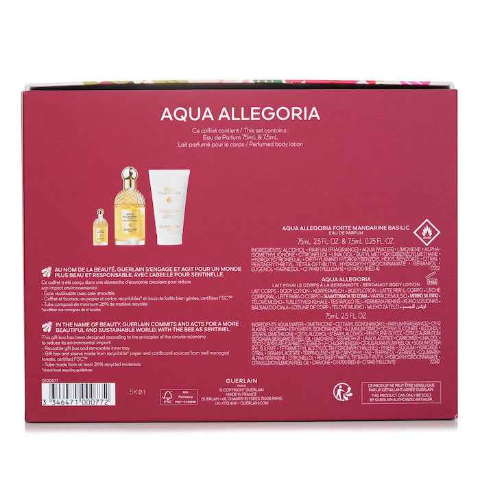 Guerlain Aqua Allegoria Forte Mandarine Basilic Eau de Parfum Gift Set 75mL + 7.5mL + 75mL Lotion