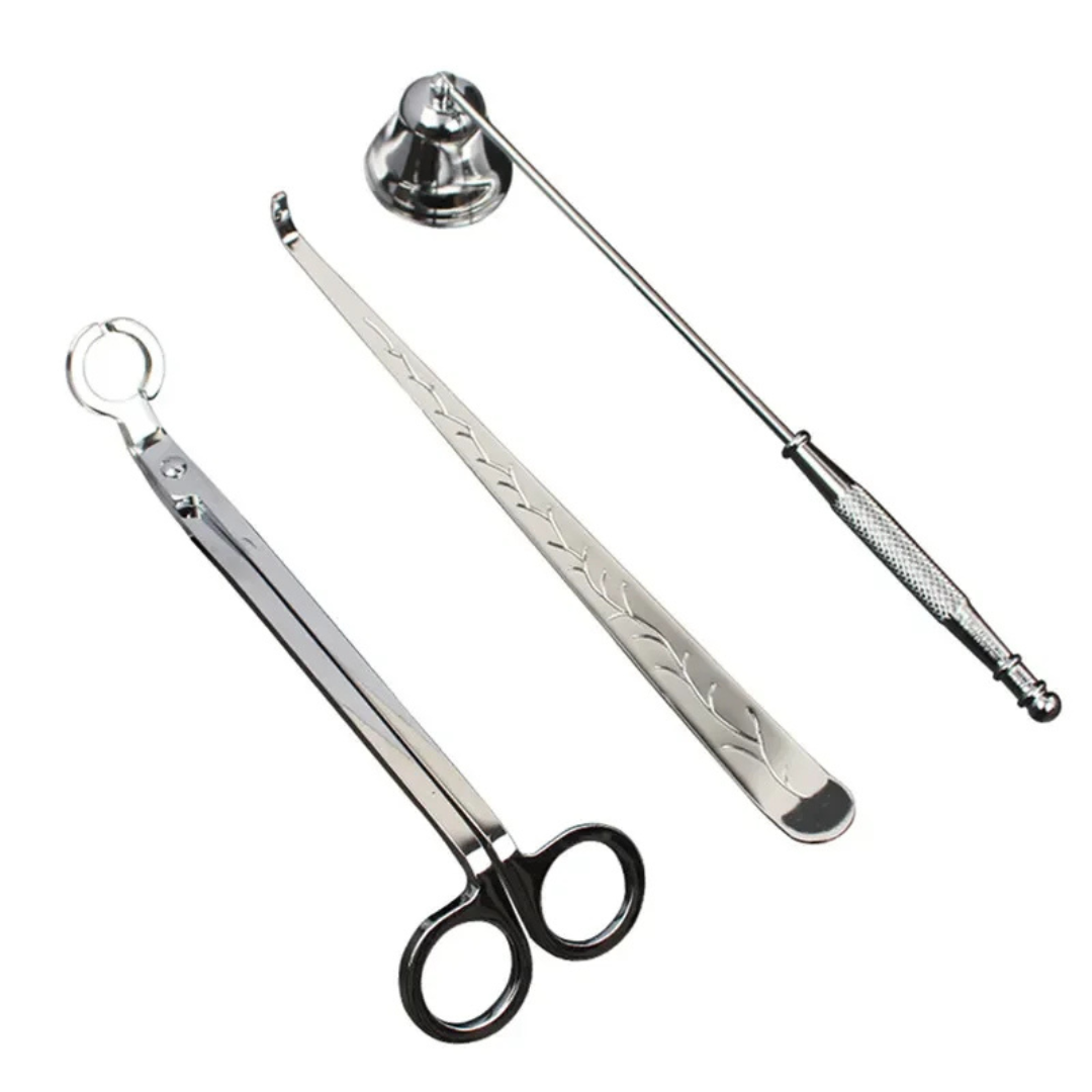 3PCS Wick Trimmer Candle Care Set Stainless Steel Home Essentials
