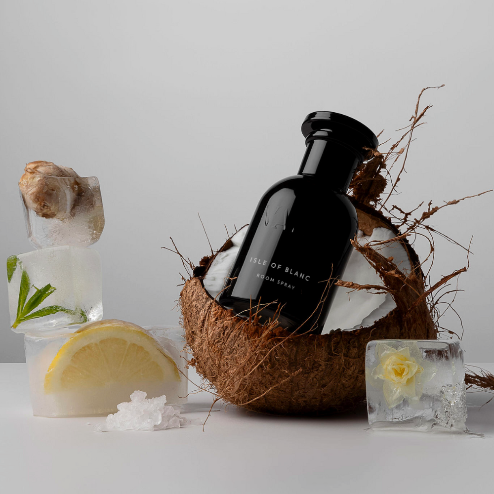 VAHY Isle of Blanc Room Spray bottle and packaging