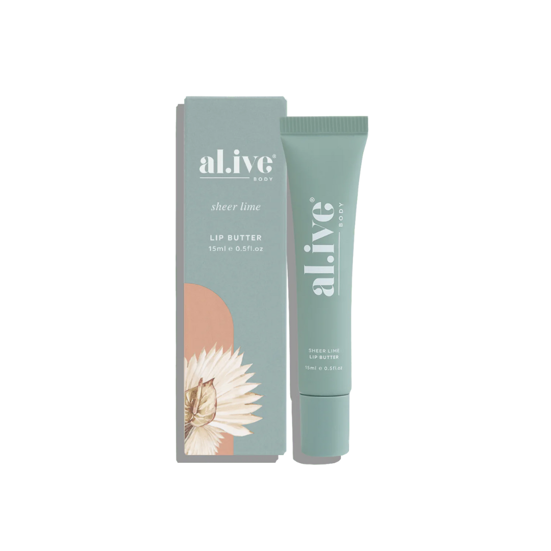 al.ive body Tinted Lip Butter Sheer Lime 15mL