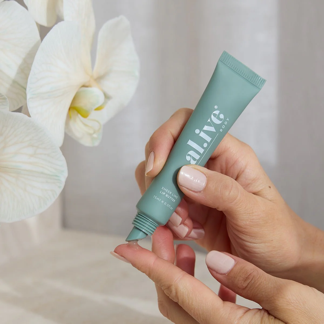 al.ive body Tinted Lip Butter Sheer Lime 15mL