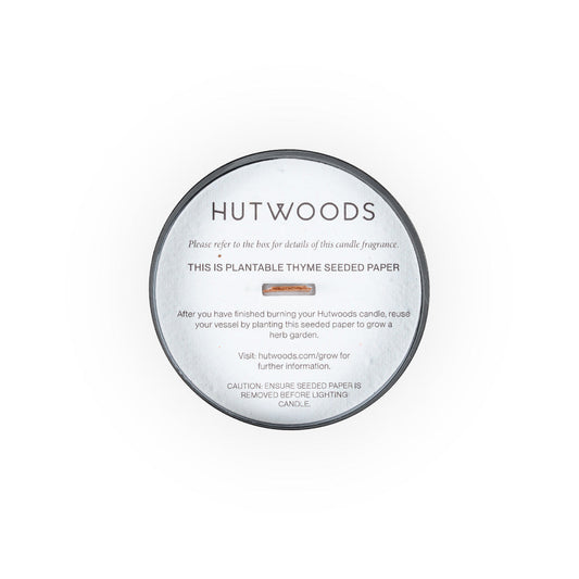 Hutwoods Wood Sage & Sea Salt Matte Black Vessel Candle 375g 80+ Hours Burn Time lifestyle image 2