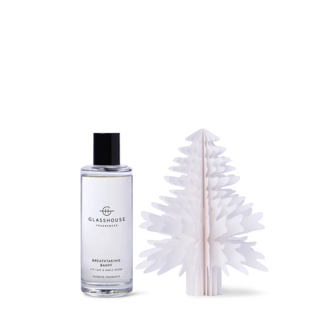 Glasshouse Fragrances Breathtaking Banff Maple Wood & Fig Leaf Interior Fragrance & Paper Diffuser 150mL