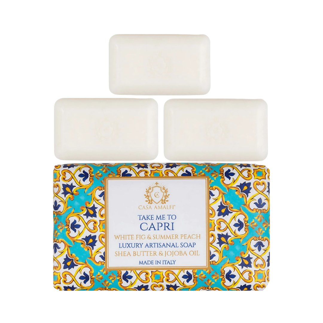 Casa Amalfi Take Me To Capri Body Soap White Fig & Ivy Set of 3 × 150g