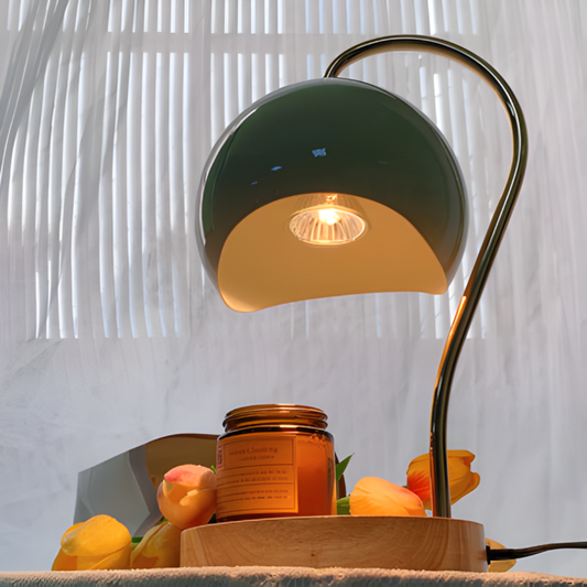 Scandinavian Candle Warmer Lamp with Timer & Dimmable Lighting