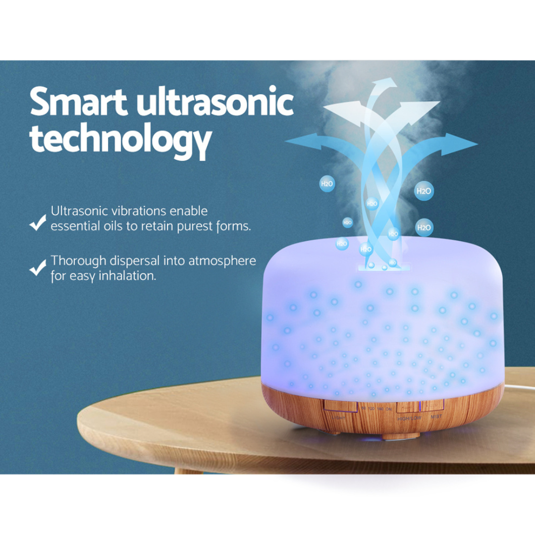 Devanti Aroma Diffuser Aromatherapy Ultrasonic Humidifier Essential Oil 500ml