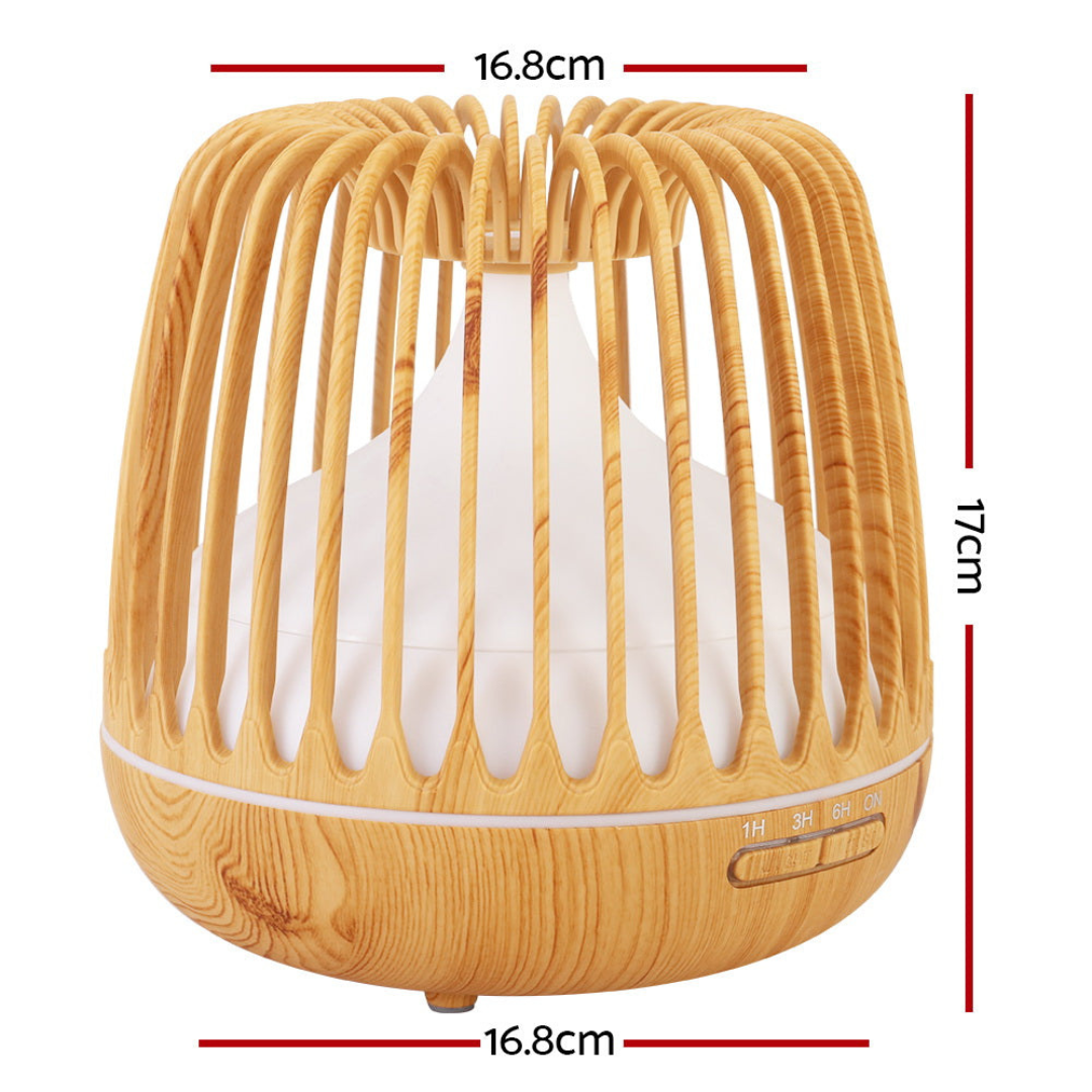 Devanti Aroma Diffuser with Remote | Ultrasonic Aromatherapy 500ml