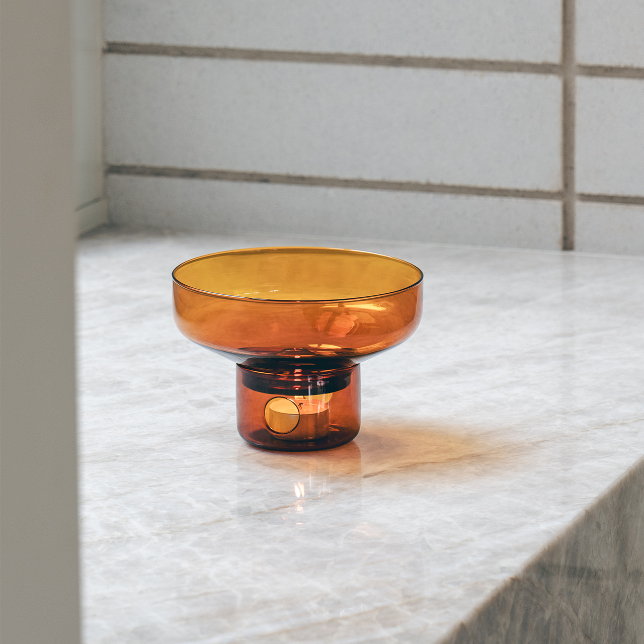 Studio Milligram Glass Oil Burner Amber