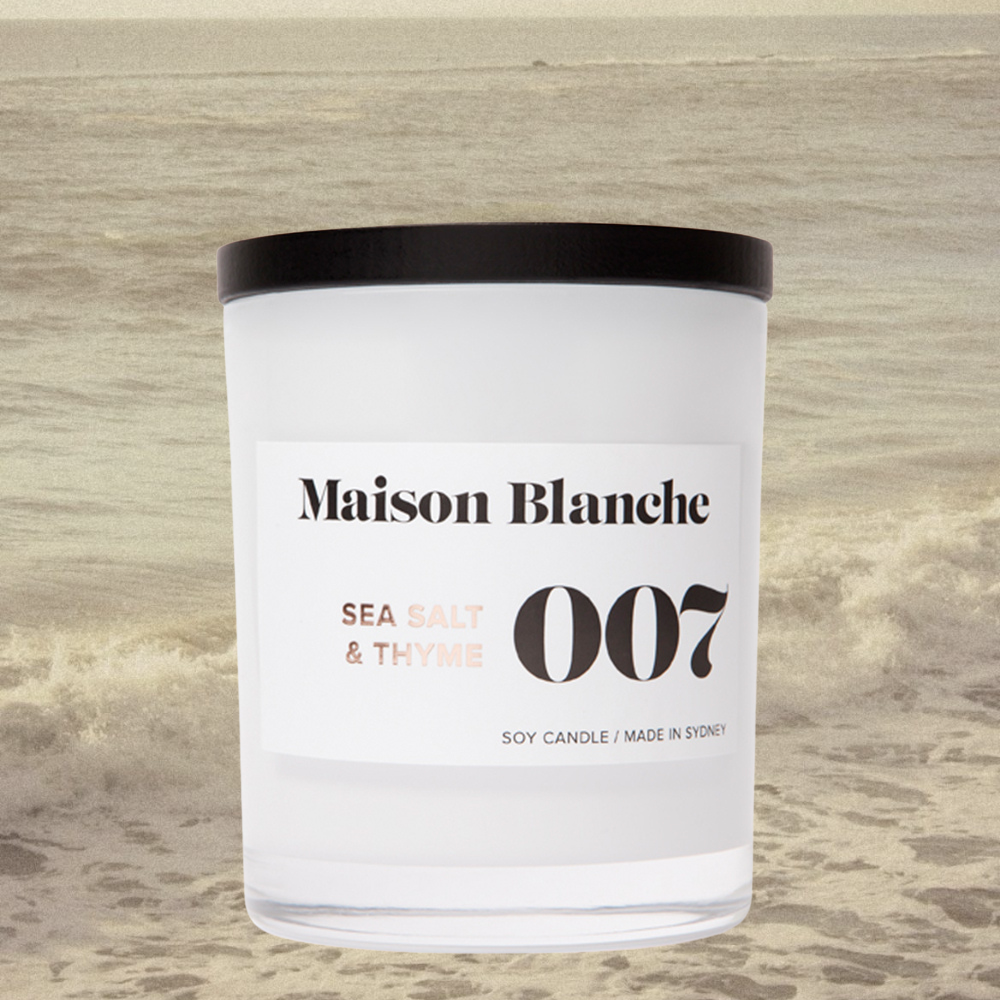 Maison Blanche 007 Sea Salt & Thyme Large Candle 400g – official Maison Blanche product image 7