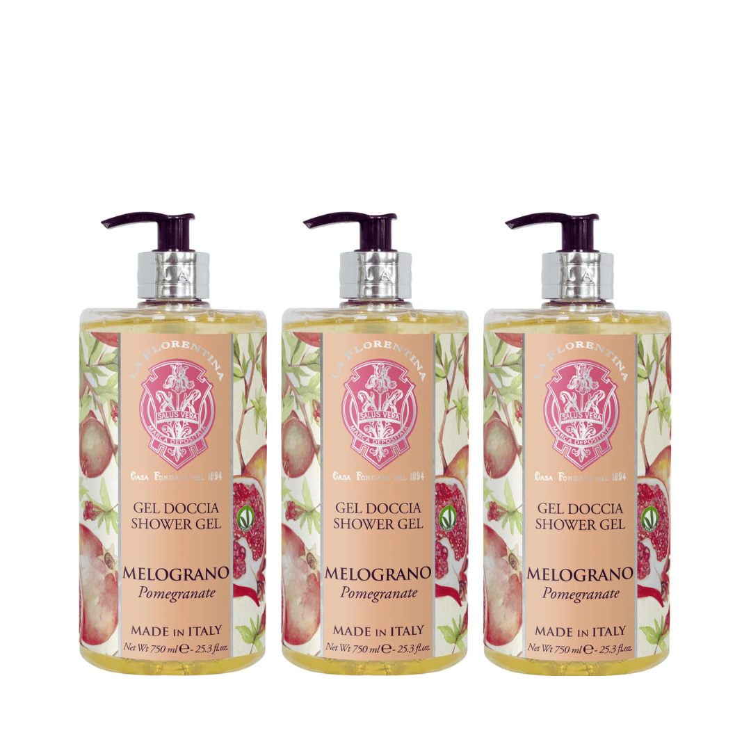 La Florentina Pomegranate Shower Gel 750mL Set of 3pcs