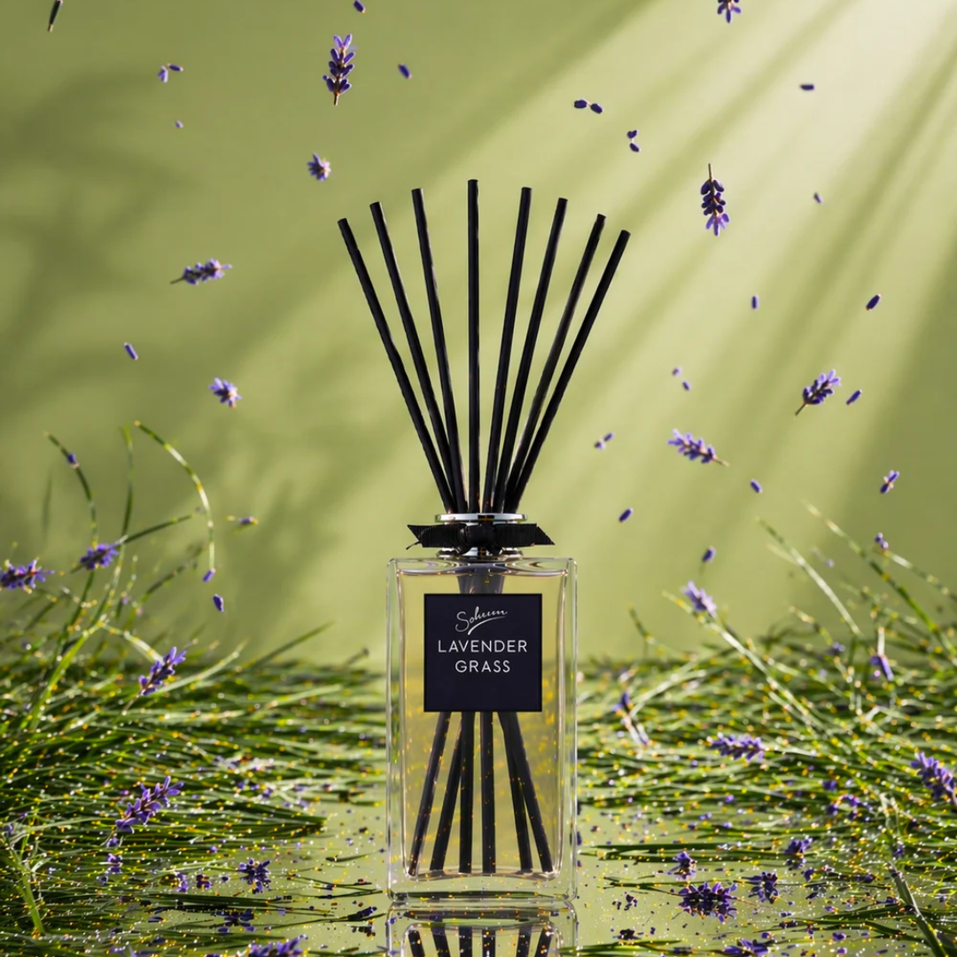 Sohum Lavender Grass Signature Candle 420g & Diffuser 160ml Bundle