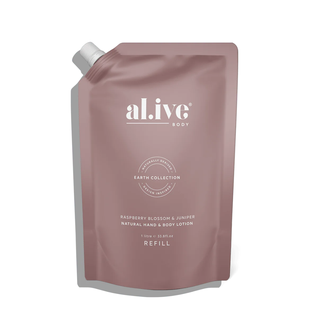 al.ive Hand & Body Lotion Raspberry Blossom & Juniper Refill 1L