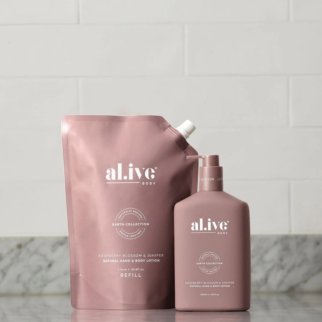 al.ive Hand & Body Lotion Raspberry Blossom & Juniper Refill 1L