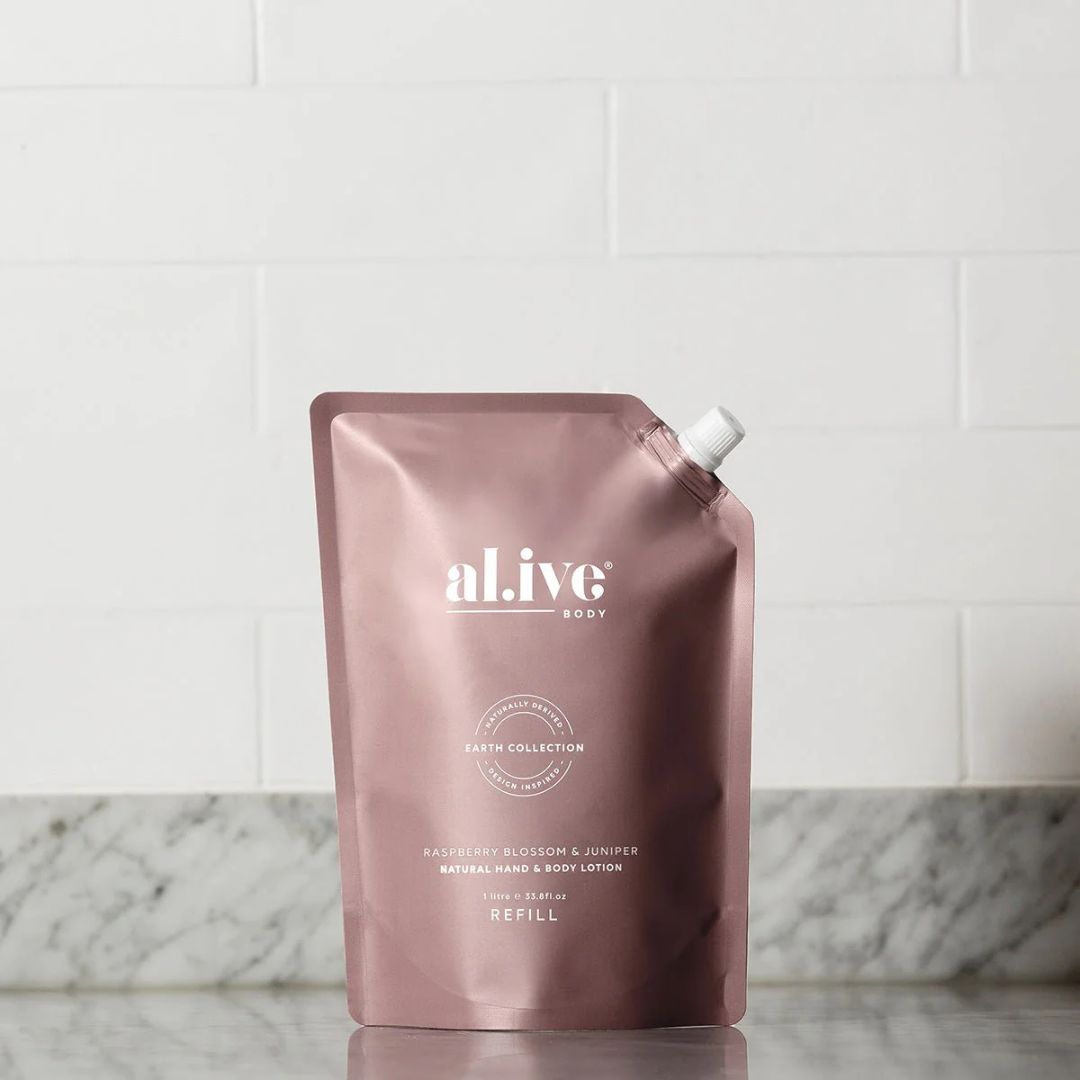 al.ive Hand & Body Lotion Raspberry Blossom & Juniper Refill 1L