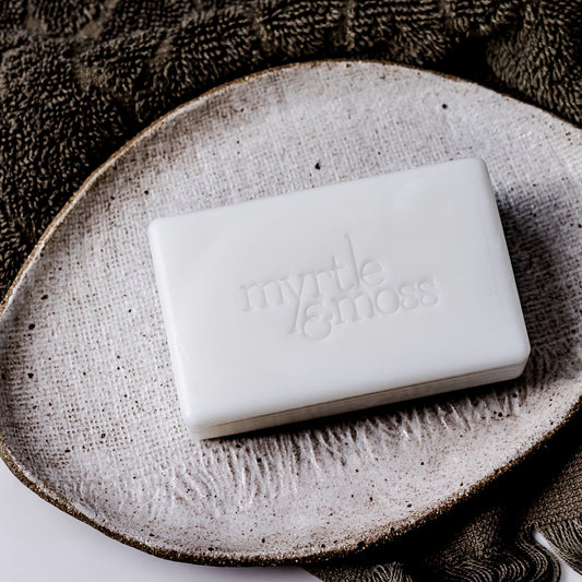 Myrtle & Moss Shea Butter Soap Rose Geranium, Grapefruit & Clary Sage 200g