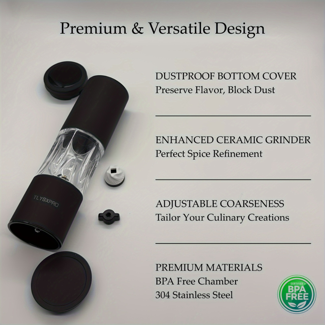 Manual Wooden Pepper & Spice Grinder