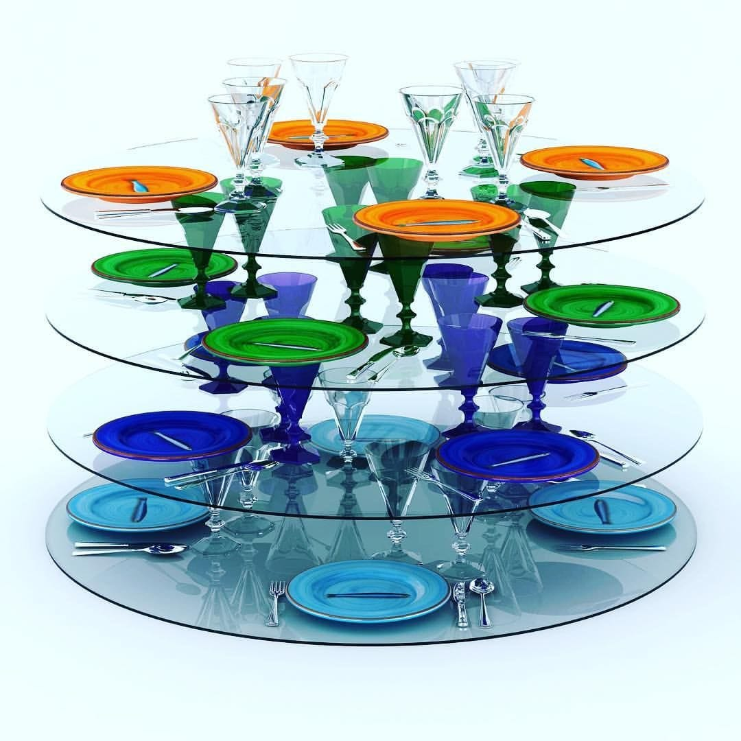 Mario Luca Giusti Aimone Orange Fruit Plates Set of 6