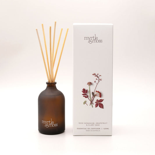 Myrtle & Moss Rose Geranium, Grapefruit and Clary Sage Essential Oil Diffuser 125mL