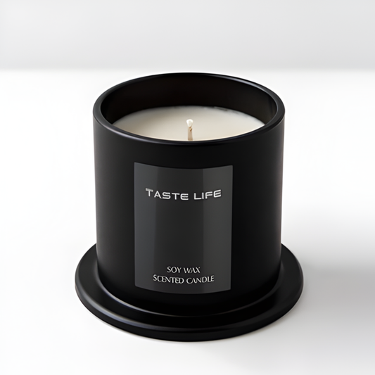 Premium Soy Wax Scented Candle with Glass Cloche
