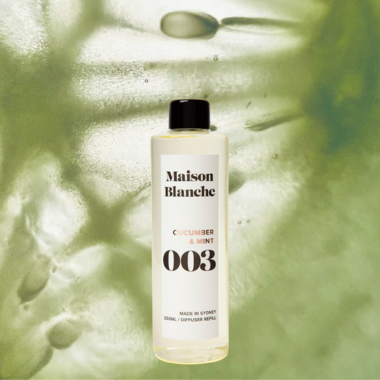 Maison Blanche 003 Cucumber & Mint Diffuser Refill 250mL – official Maison Blanche product image 3
