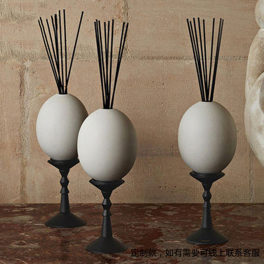 White Ceramic Eggshell Reed Diffuser Ornament