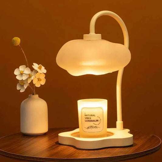 Creative Cloud-Shaped Wax Melt Lamp with Timer Aromatherapy Night Light, Scented Candle Warmer, Stylish Desk Table Lamp