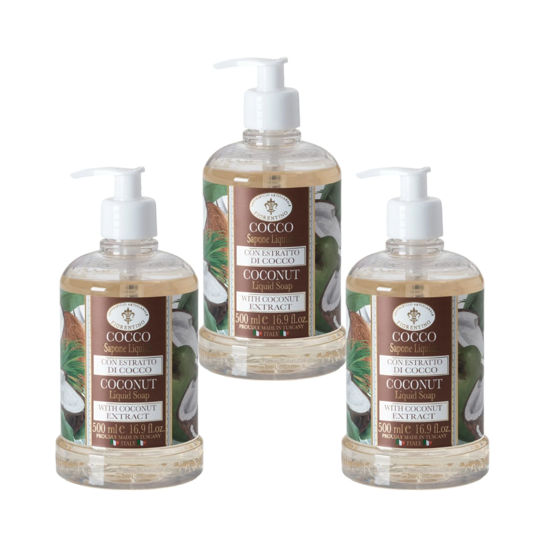 Saponificio Artigianale Fiorentino Coconut Hand Wash Bundle Set 3 x 500ml
