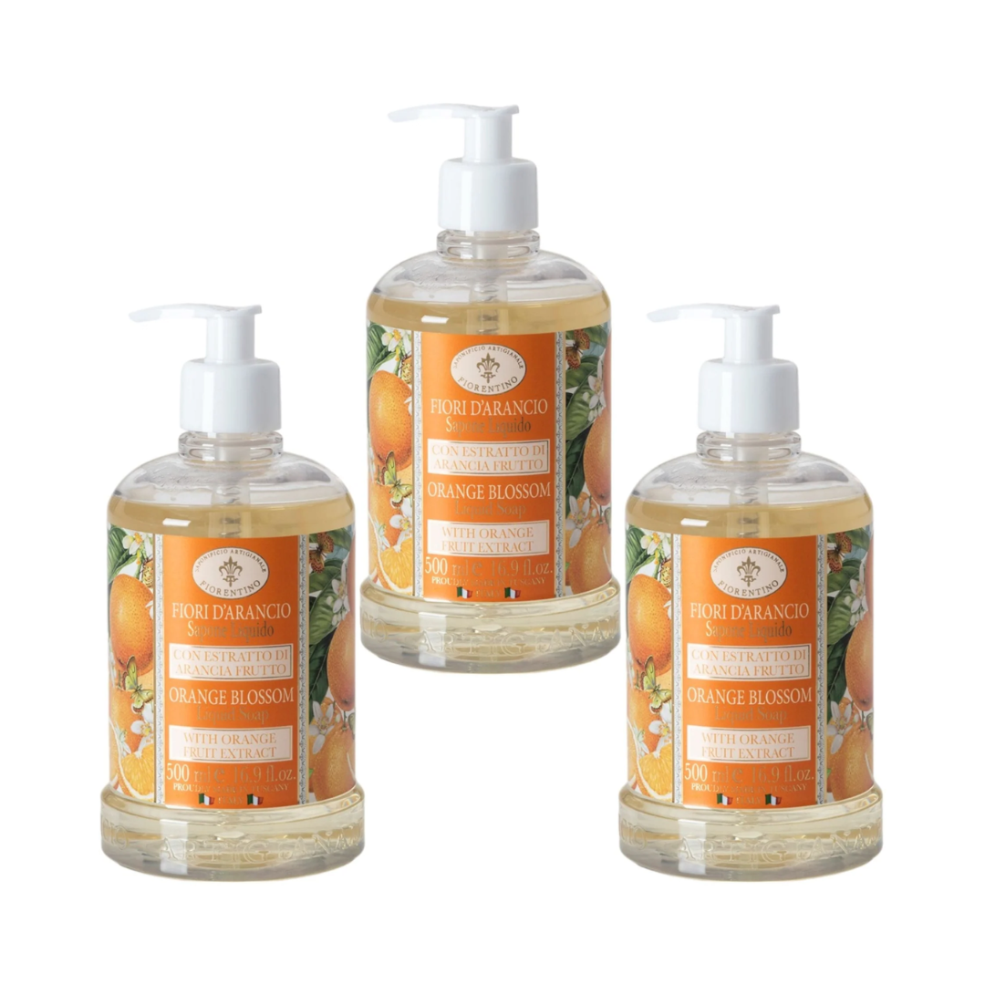 Saponificio Artigianale Fiorentino Orange Blossom Hand Wash Bundle Set 3 x 500ml