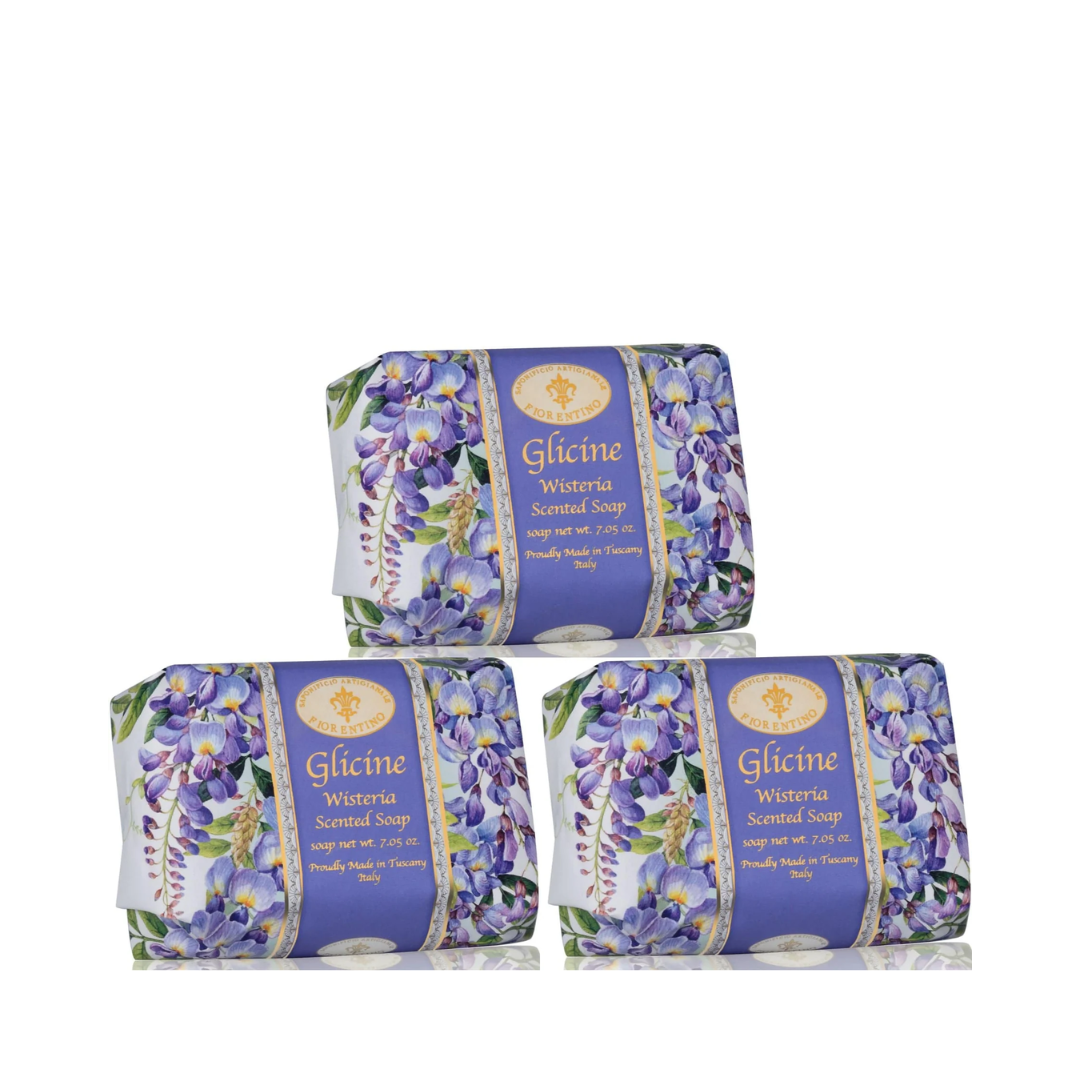 Saponificio Artigianale Fiorentino Wisteria Bar Soap Set of 3 x 200g