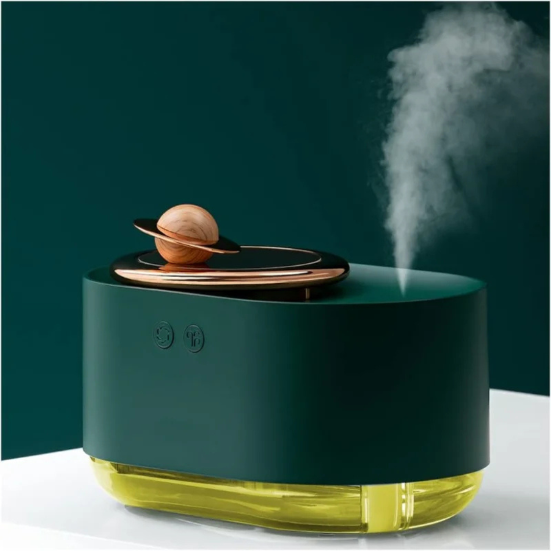 Spray Humidifier with Diffuser & Night Light Rotating Planet Design 300mL