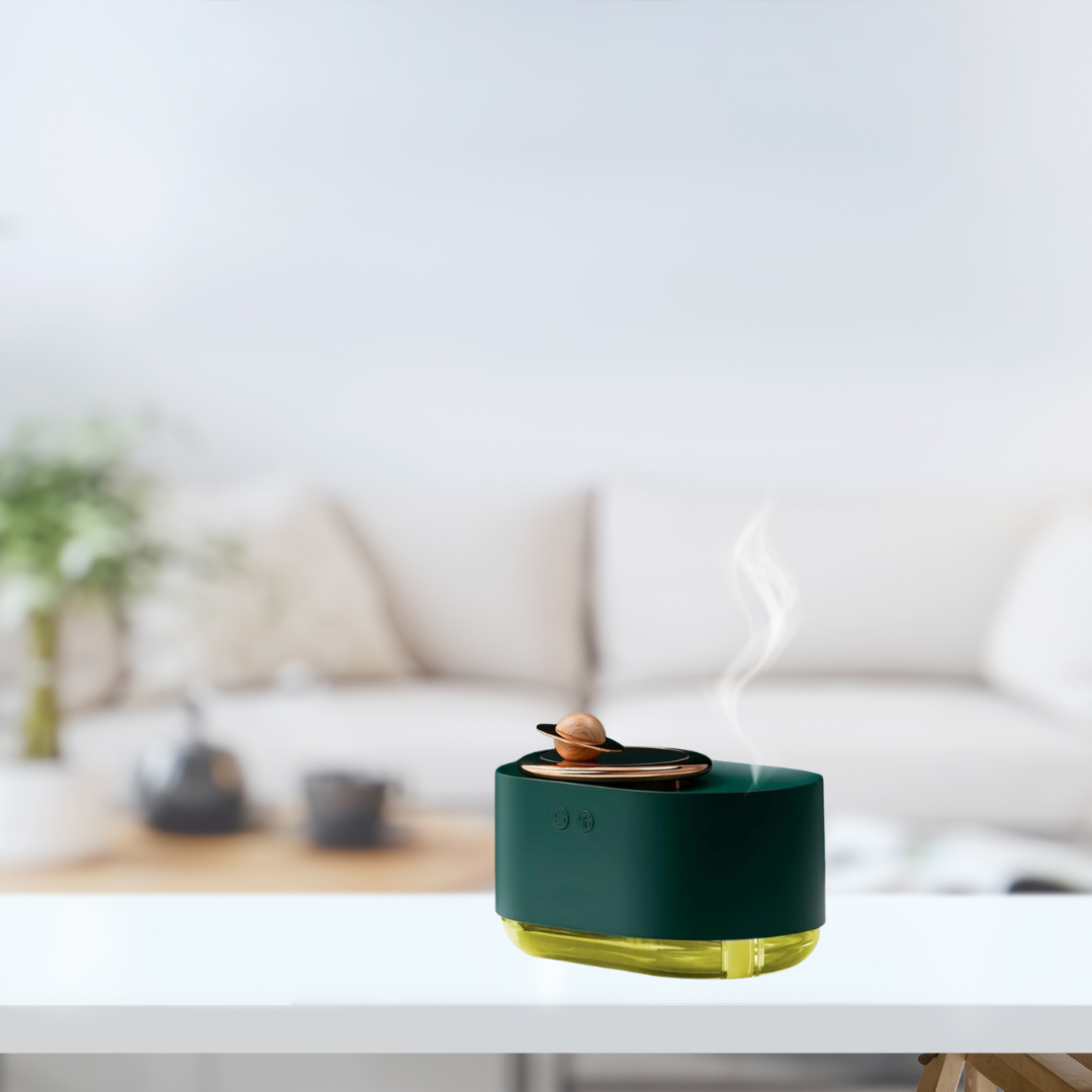 Spray Humidifier with Diffuser & Night Light Rotating Planet Design 300mL