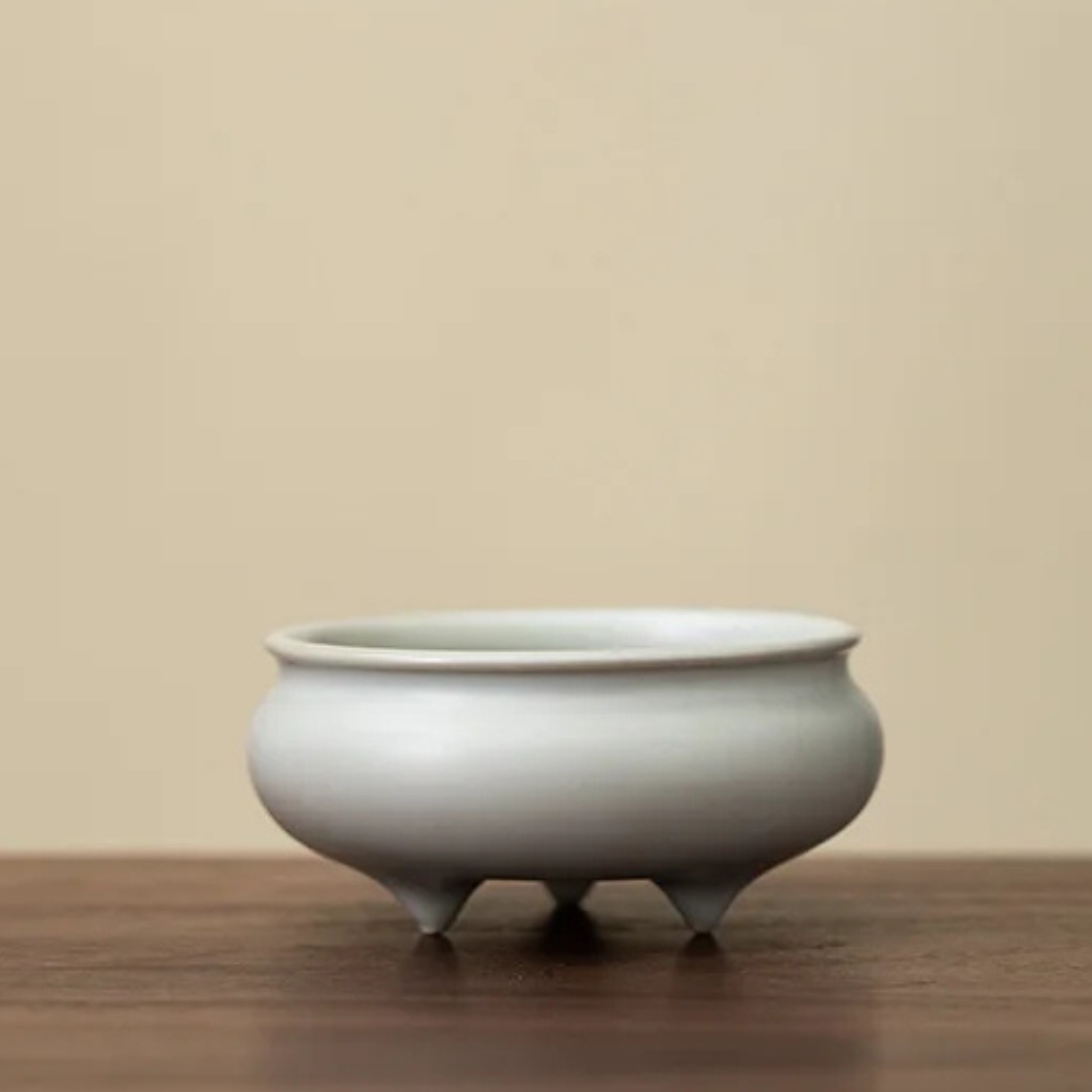 Three-Legged Ceramic Incense Holder & Waterfall Burner