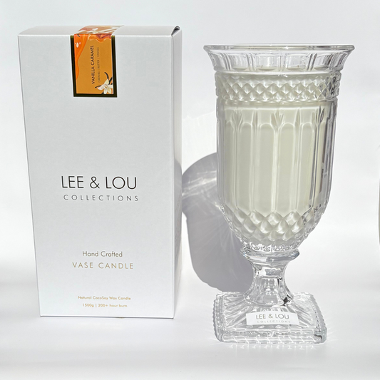 Lee & Lou Vanilla Caramel Crystal Vase Candle 1.5kg main product image