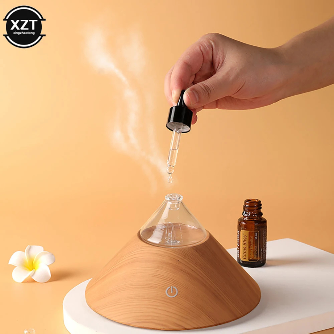 Waterless Aromatherapy Machine Wood Grain Ultrasonic Diffuser