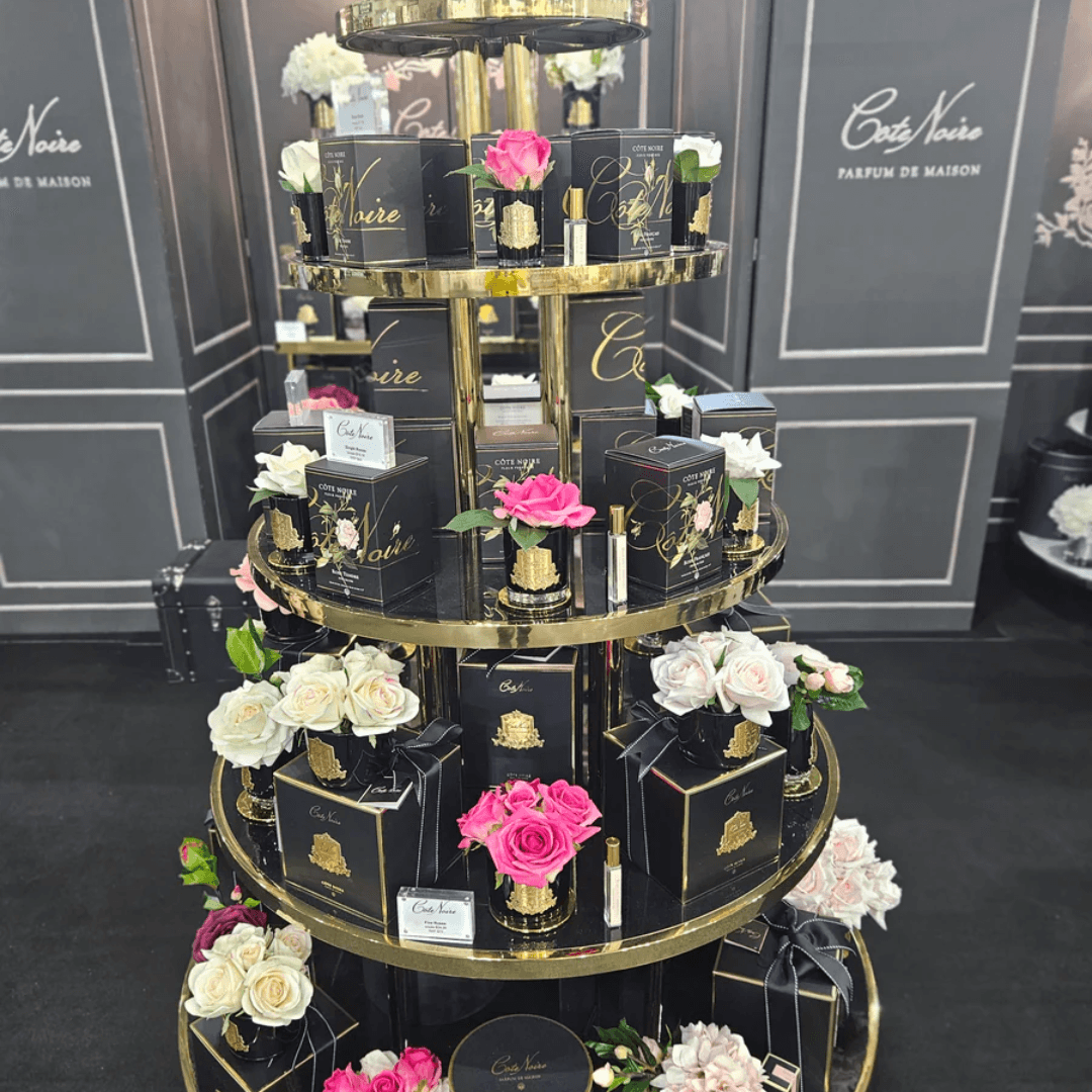 Air Freshener - Côte Noire - Côte Noire Perfumed Natural Touch 5 Roses - Black - Magenta - The Gift Company