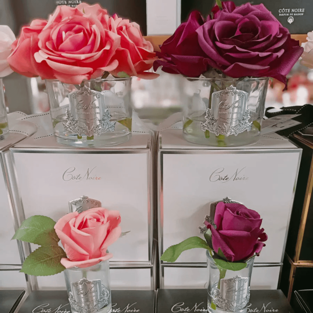 Air Freshener - Côte Noire - Côte Noire Perfumed Natural Touch 5 Roses - Clear - Peach - The Gift Company