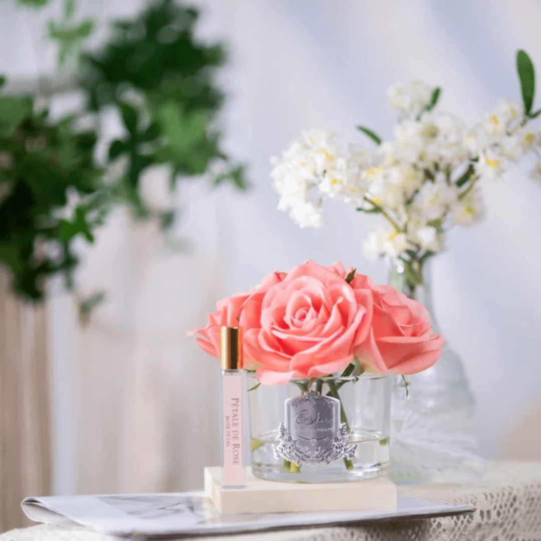 Air Freshener - Côte Noire - Côte Noire Perfumed Natural Touch 5 Roses - Clear - Peach - The Gift Company