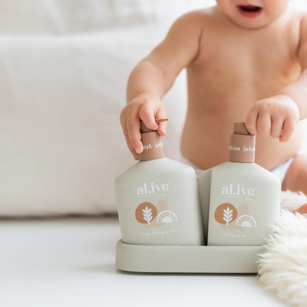 Baby Body & Hair Wash - Al.ive - al.ive body Baby Hair & Body Duo Calming Oatmeal 2 x 320mL - The Gift Company