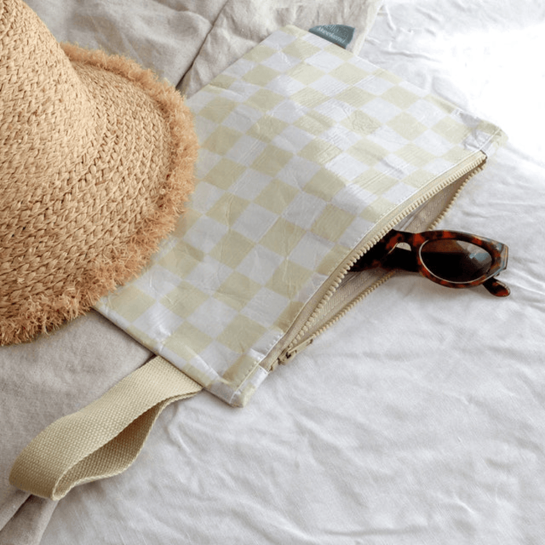 Bag - Hello Weekend - Hello Weekend Checkerboard Good To Go Pouch - The Gift Company