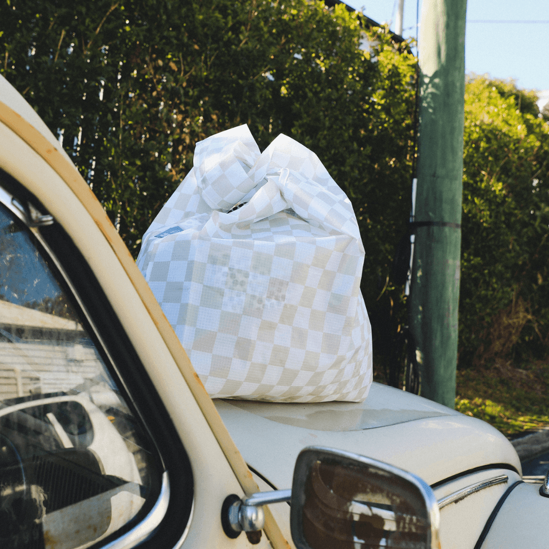 Bag - Hello Weekend - Hello Weekend Checkerboard Shopper Bag - The Gift Company