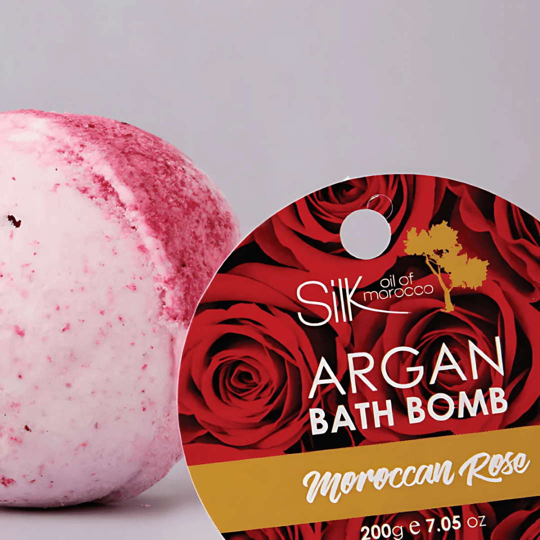 Bath & Body Set - Silk Oil of Morocco - Silk Oil of Morocco - Moroccan Rose Luxe Day Spa Hamper - The Gift Company