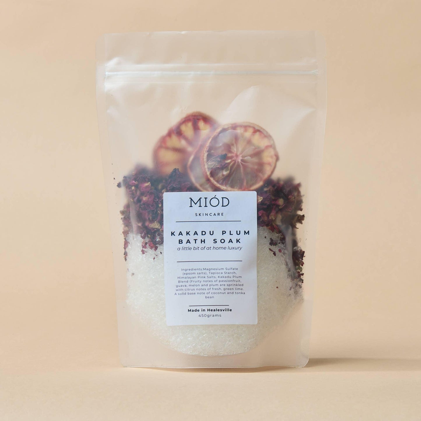 Bath Salts - Miod Skincare - Miod Skincare Kakadu Plum Bath Salts: Large 450g - The Gift Company