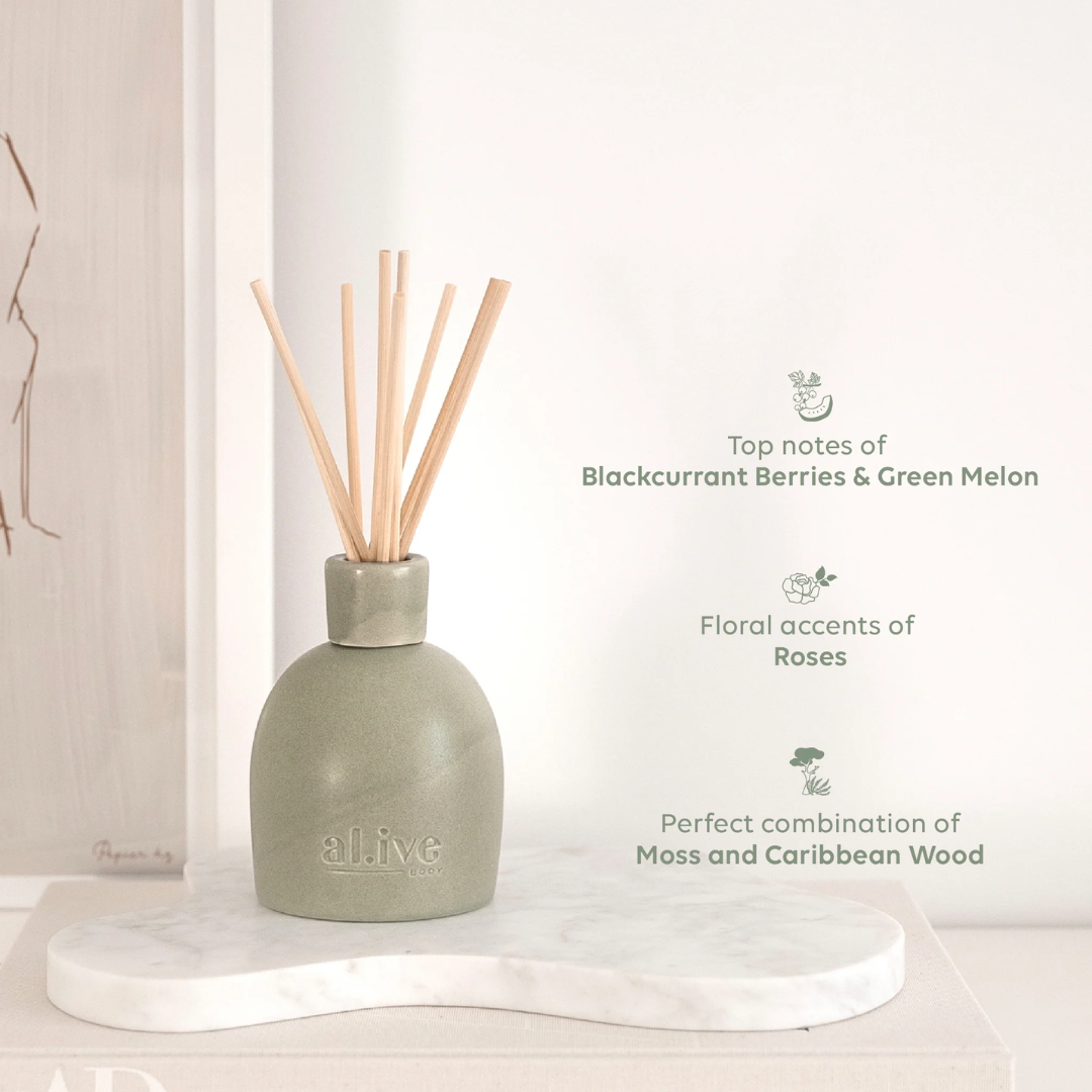 al.ive body Blackcurrant & Caribbean Wood Diffuser 250mL