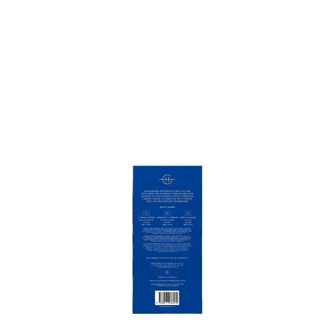 Body Bar - Glasshouse - Glasshouse Fragrances Body Bar Trio 95gx3 - The Gift Company