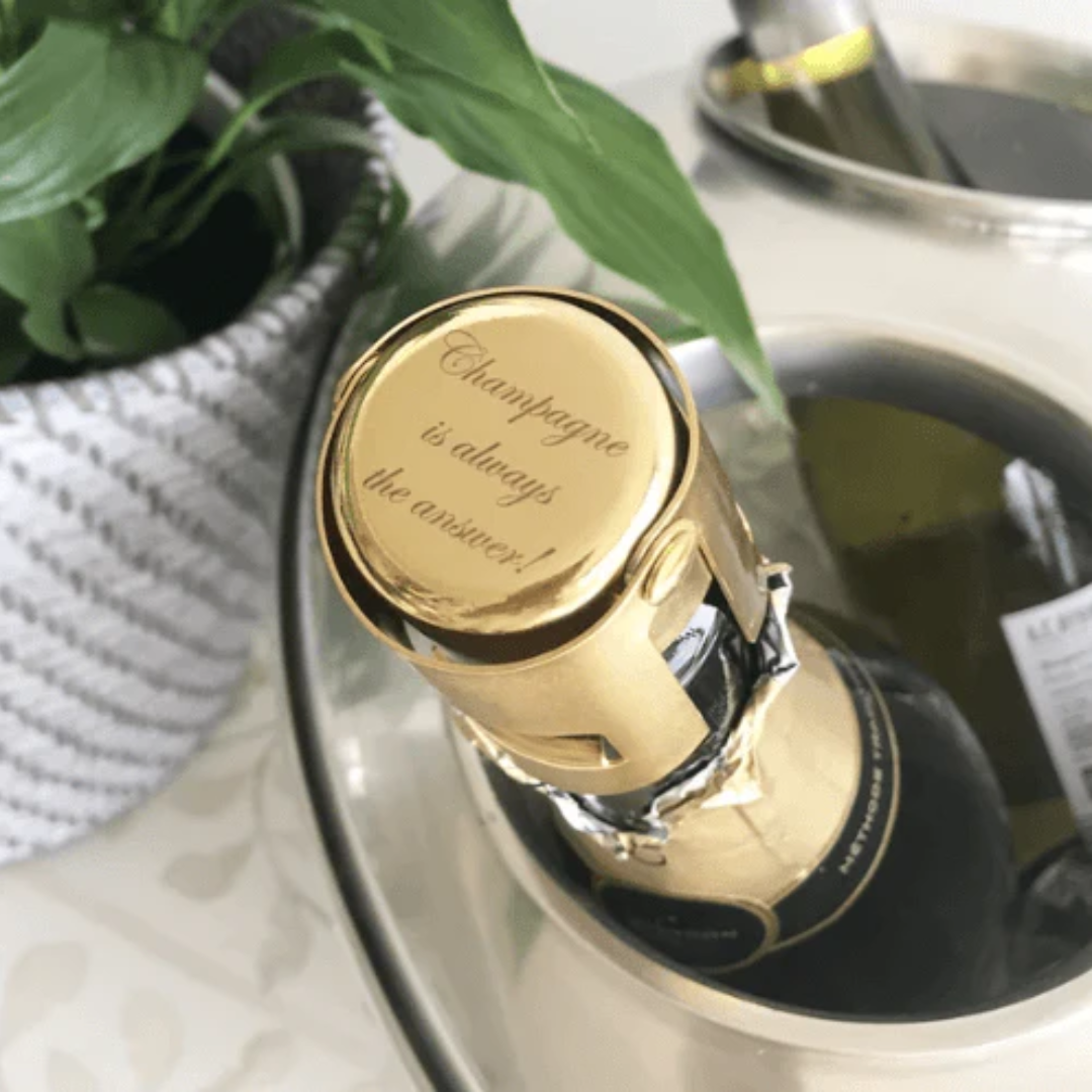 Bottle Stopper - Zjoosh - Zjoosh Champagne Stopper Gold - The Gift Company